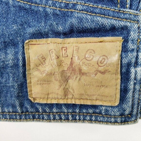 Vintage 80s Freego Blue Denim Western Trucker Jean Jacket S Studded Stars Concho - Picture 6 of 9